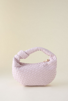 Melie Bianco Larissa Woven Faux-leather Shoulder Bag In Purple