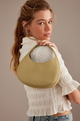 Anthropologie Rounded Mini Shoulder Bag In Gold