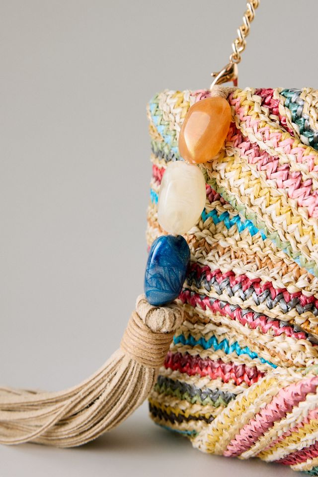 Dolce Vita Elowen Raffia Clutch Bag #1