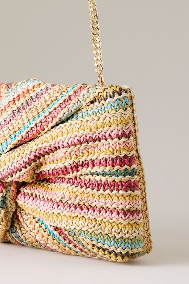 Dolce Vita Elowen Raffia Clutch Bag #3