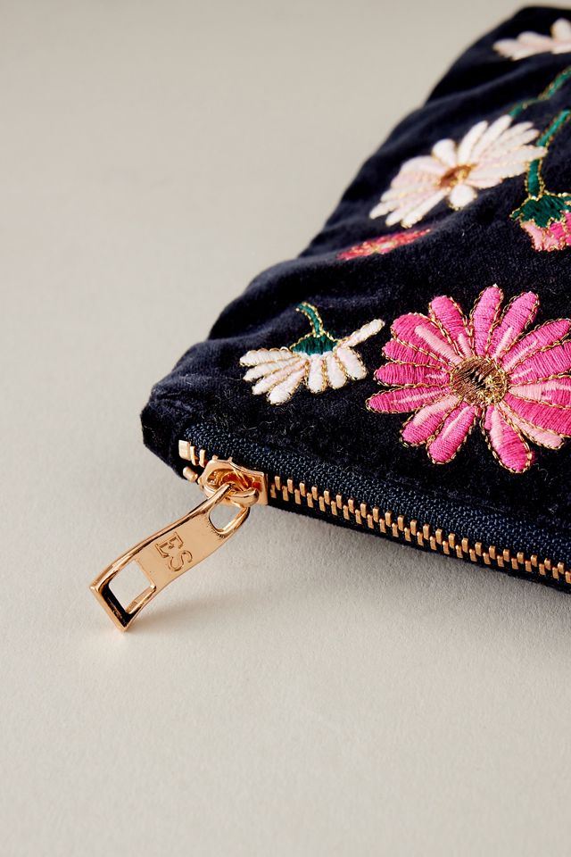 Trousse de Maquillage en Velours Brodé Maman Elizabeth Scarlett #2