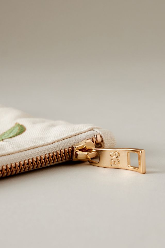 Elizabeth Scarlett Lemon Embroidered Makeup Bag | Anthropologie UK