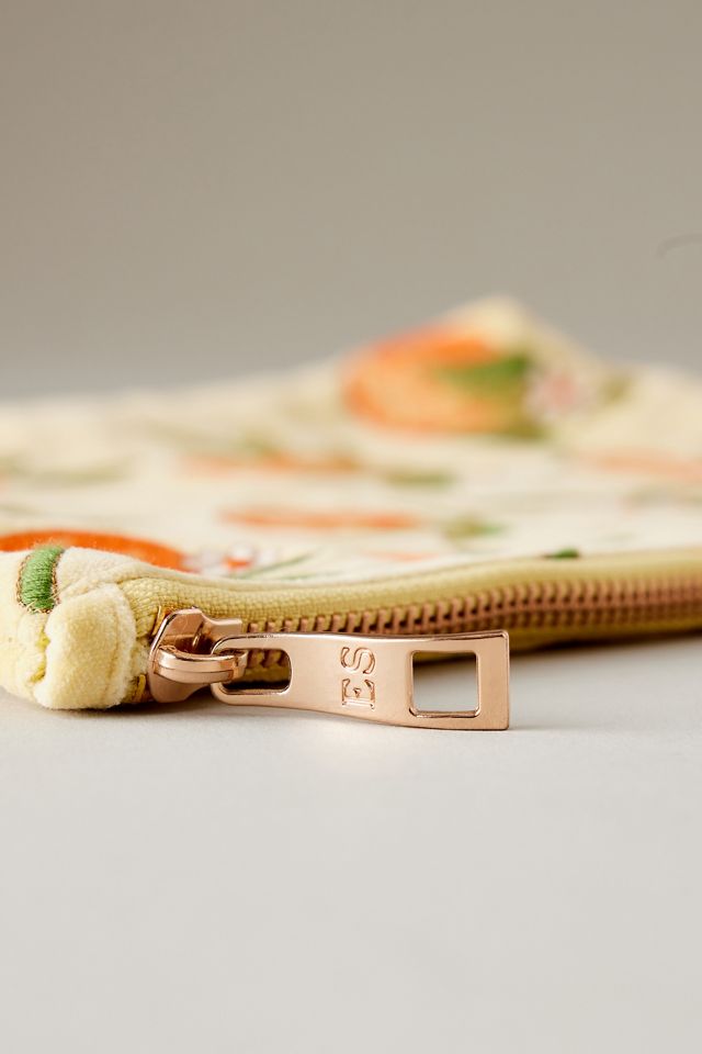 Elizabeth Scarlett Borsa per Trucco Ricamata Arancione #1