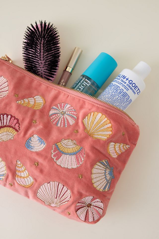 Elizabeth Scarlett Muschel Bestickte Samt Tasche #1