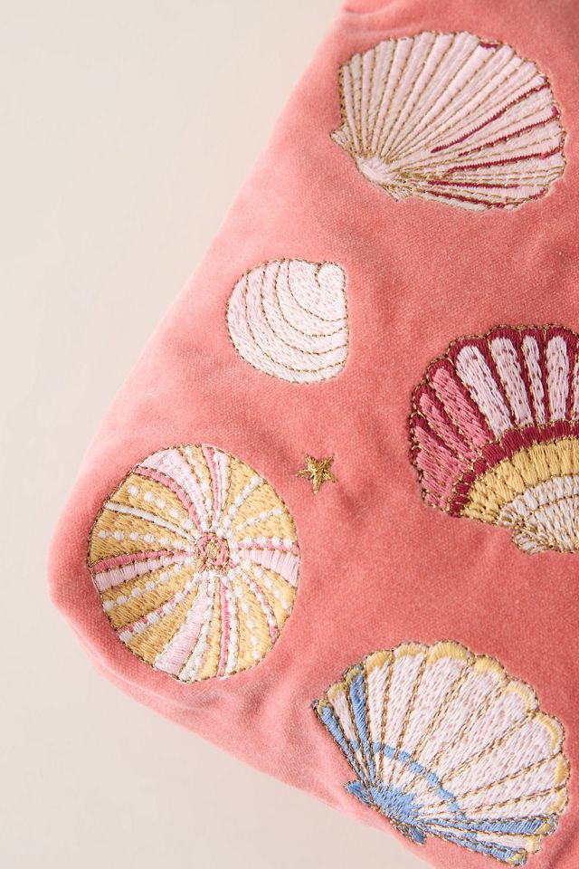 Elizabeth Scarlett Muschel Bestickte Samt Tasche #2