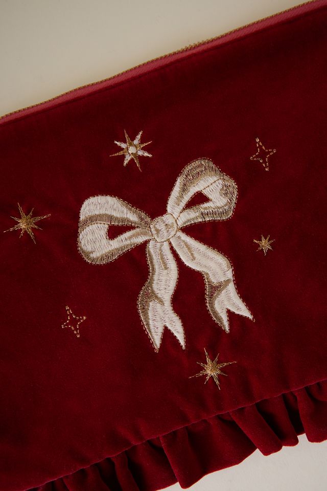 Bolsa de Terciopelo con Volantes y Bordado de Lazo Elizabeth Scarlett #1