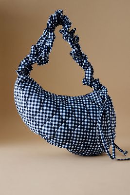 Shop Damson Madder Checked Print Kidney Bag In Black