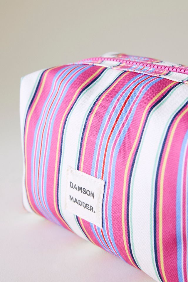 Bolsa de Maquillaje Rosa a Rayas Damson Madder #1