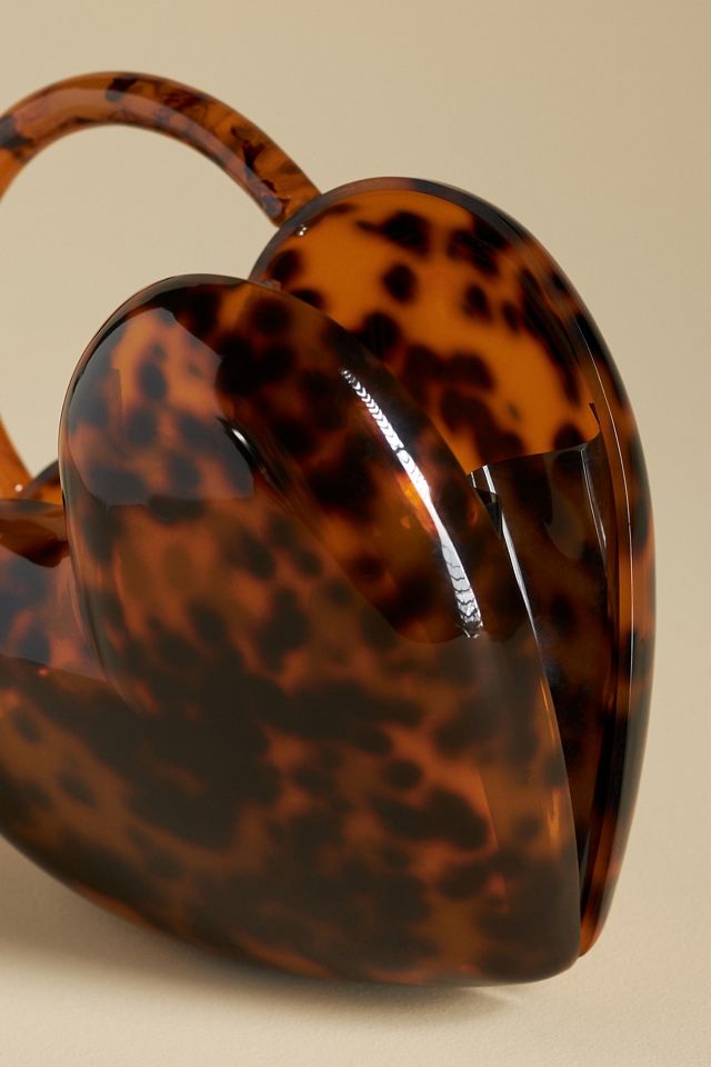 Tort Heart Top Handle Acrylic Evening Bag #3
