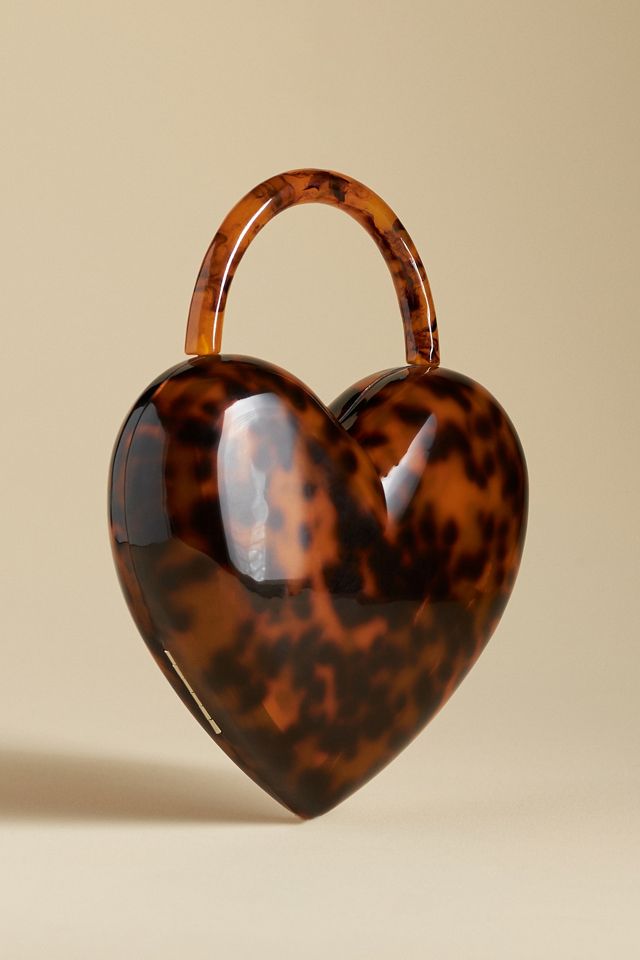 Tort Heart Top Handle Acrylic Evening Bag #4
