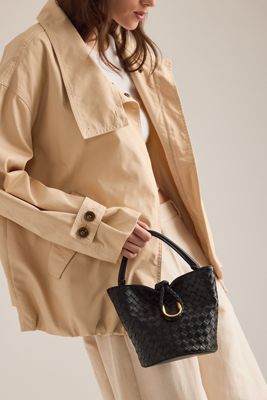 Woven Mini Buckle Bag
