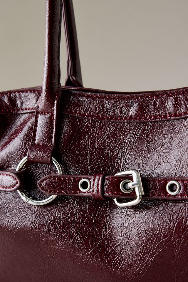 The Love Knot Burnished Buckle Mini Slouchy Bag #1