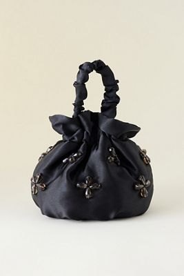 Suryo Satin Beaded Bag