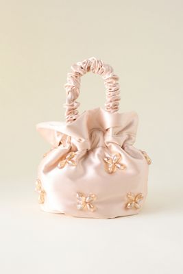 Suryo Perlenbestickte Satin-Tasche