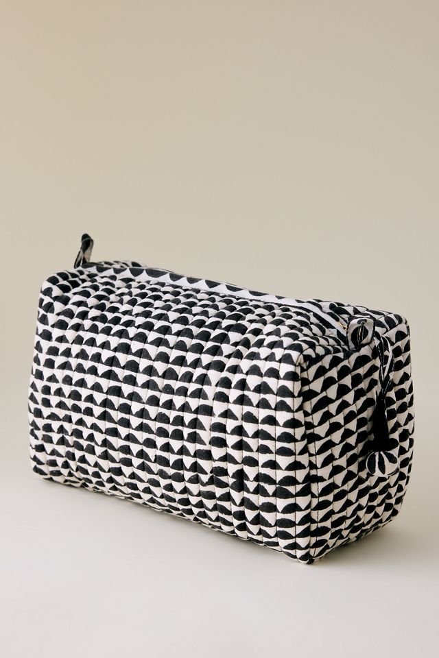 Borsa da Toilette Grigia Dilli con Bordo a Conchiglia #3