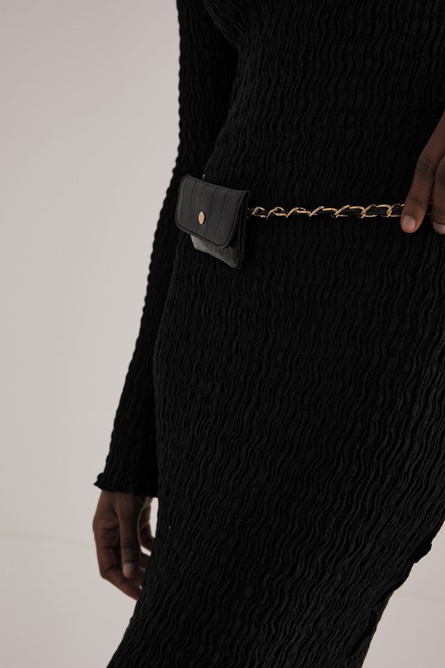 Ceinture chaîne avec porte-monnaie en cuir By Anthropologie #1