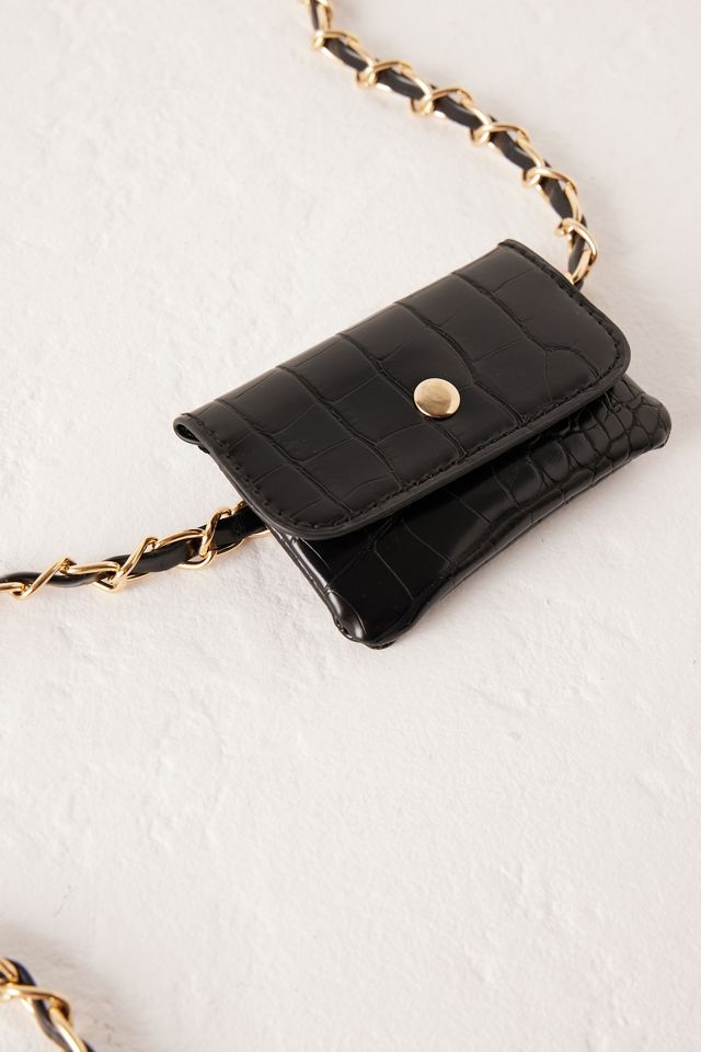 Ceinture chaîne avec porte-monnaie en cuir By Anthropologie #2