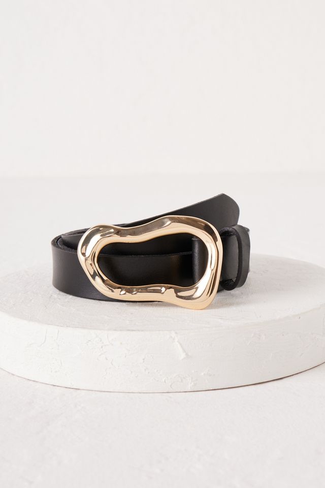 Linea pelle black leather belt