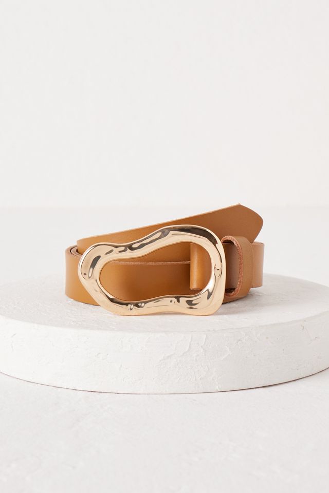 Linea Pelle Sculptural Buckle Leather Belt | Anthropologie UK display picture 3