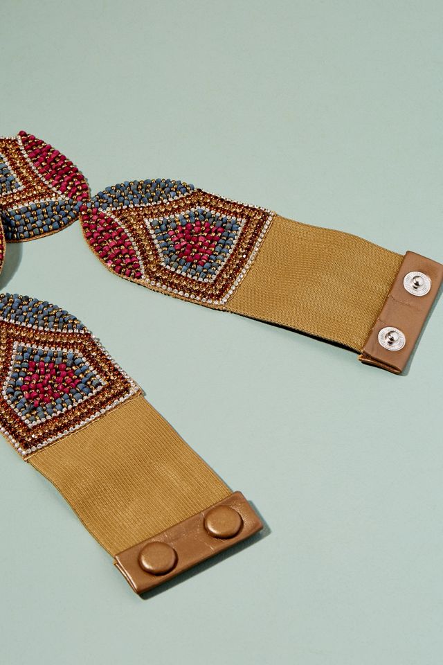 Geometric Beaded Belt | Anthropologie UK display picture 3