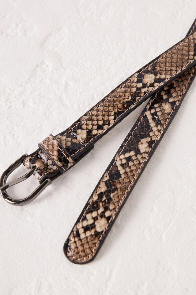 Becksondergaard Cinturón de piel de serpiente sintética Naga #1