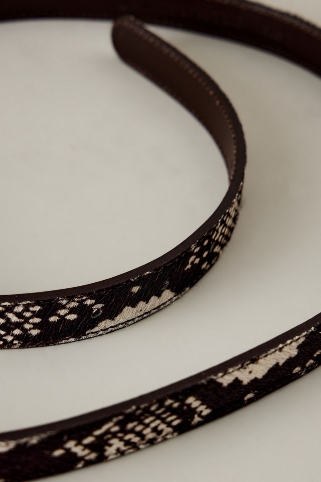 Snakeskin Print Leather Belt #2