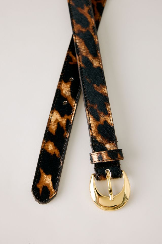 Leopard Leather Belt #1