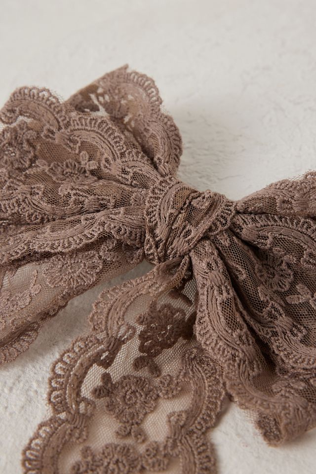 Lace Bow Barrette #3