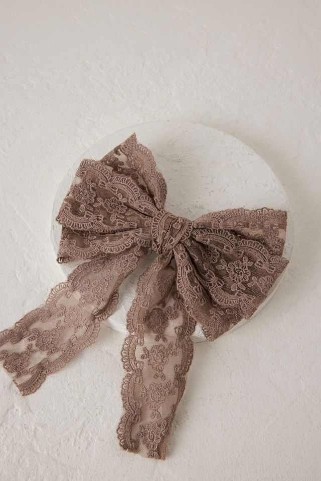 Lace Bow Barrette #1