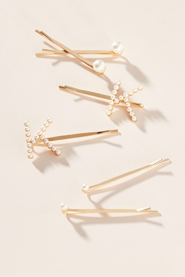 Monogram Pearl Bobby Pin Set #11