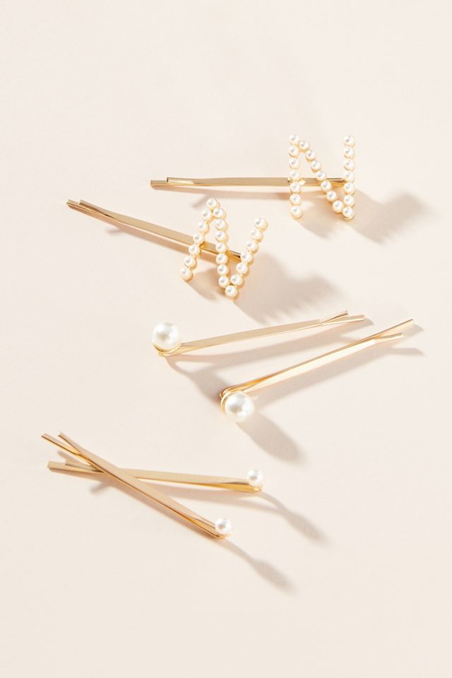 Monogram Pearl Bobby Pin Set #14