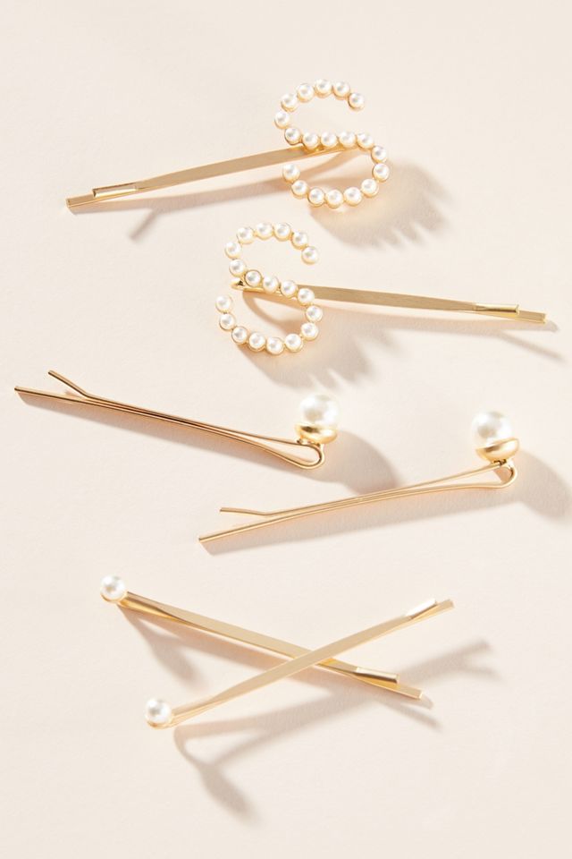 Monogram Pearl Bobby Pin Set #18