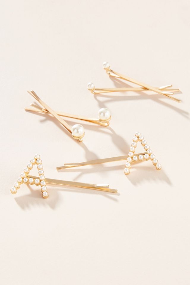 Monogram Pearl Bobby Pin Set #1