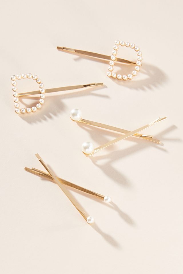 Monogram Pearl Bobby Pin Set #4