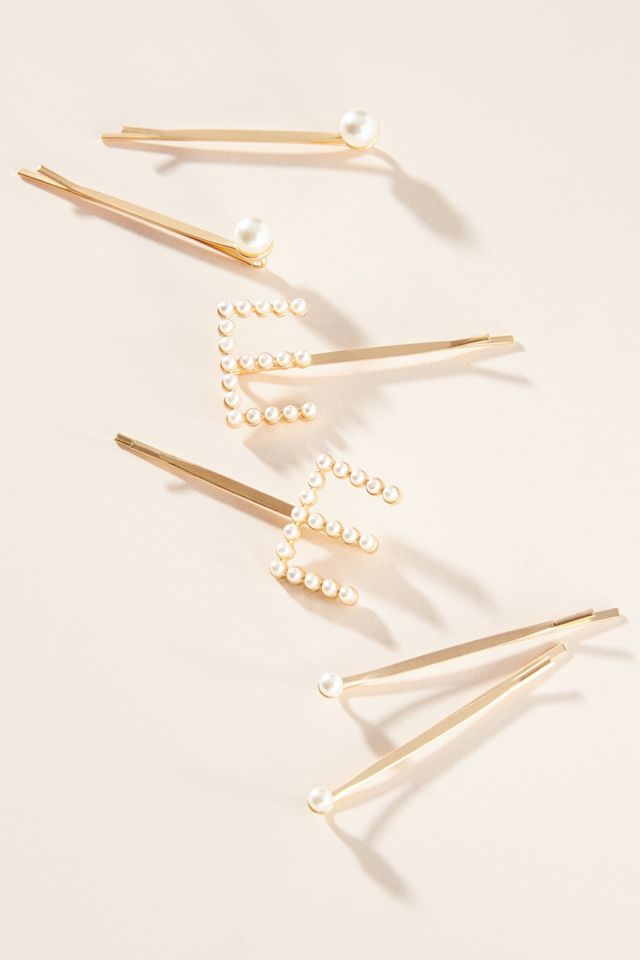 Monogram Pearl Bobby Pin Set #5