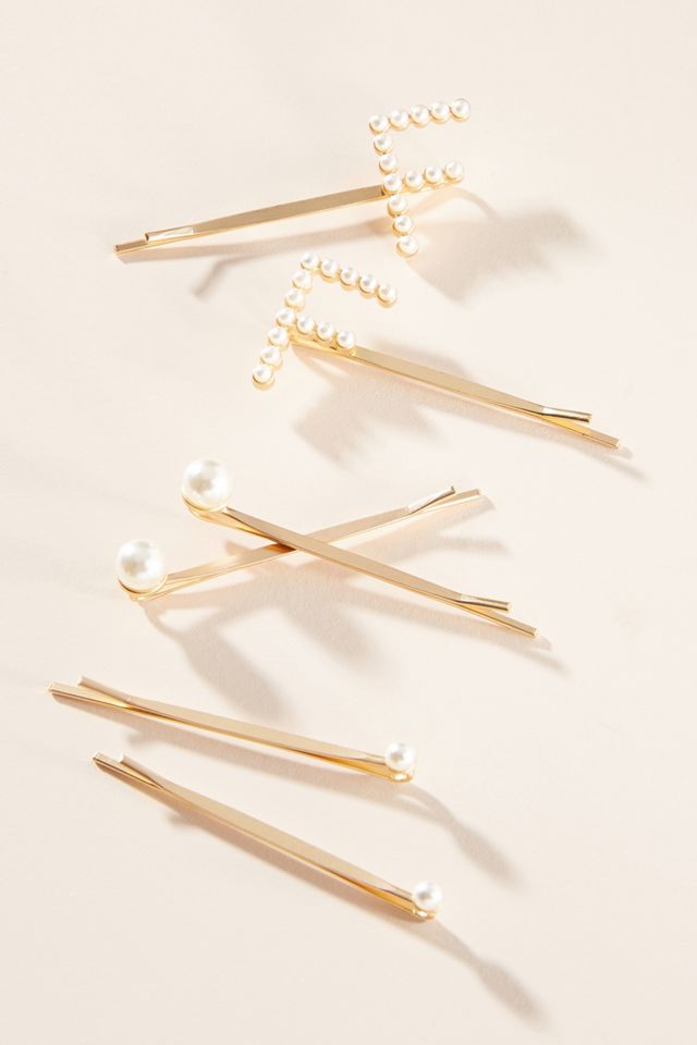 Monogram Pearl Bobby Pin Set #6