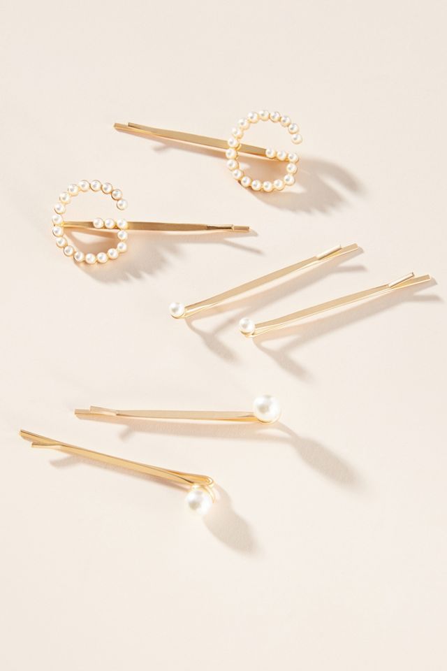 Monogram Pearl Bobby Pin Set #7