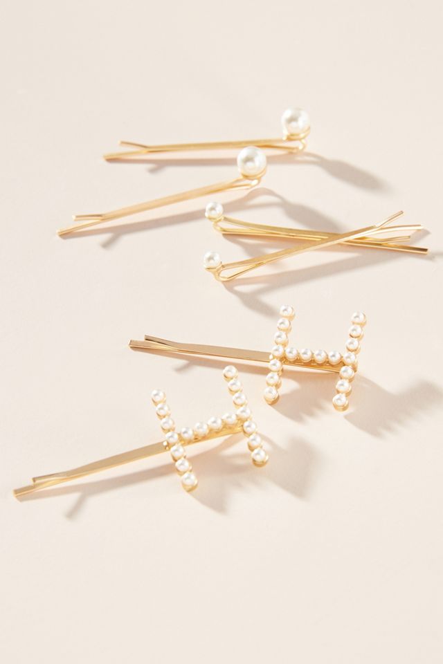 Monogram Pearl Bobby Pin Set #8