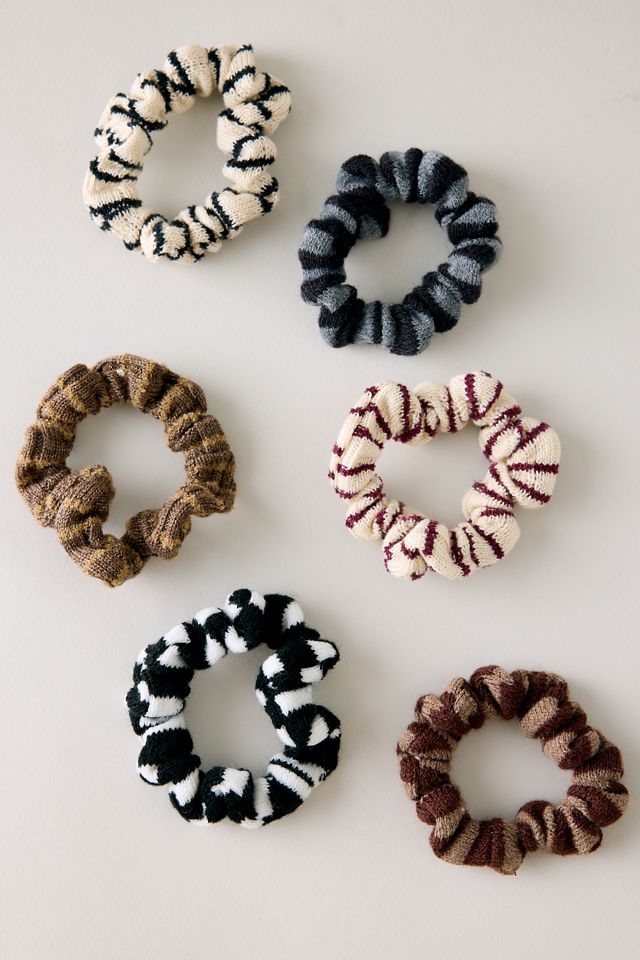 Gestrickte Haargummis, 6er-Set #1