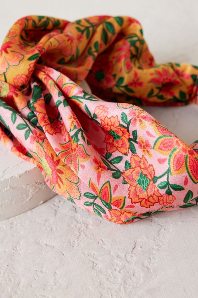 Bandeau turban à fleurs contrastées Kachel #2