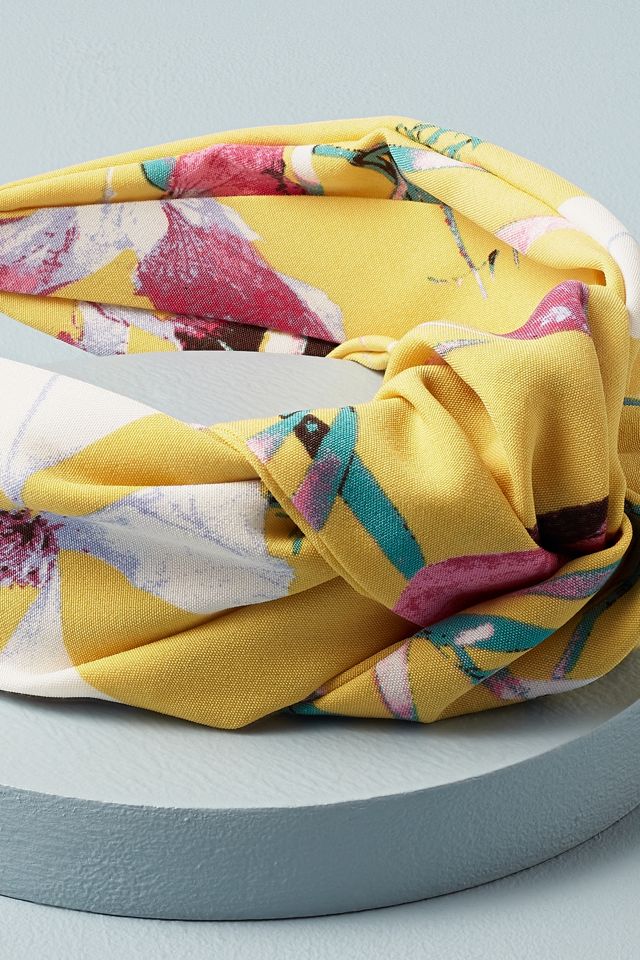 Elsie Floral-Print Knotted Headband #1