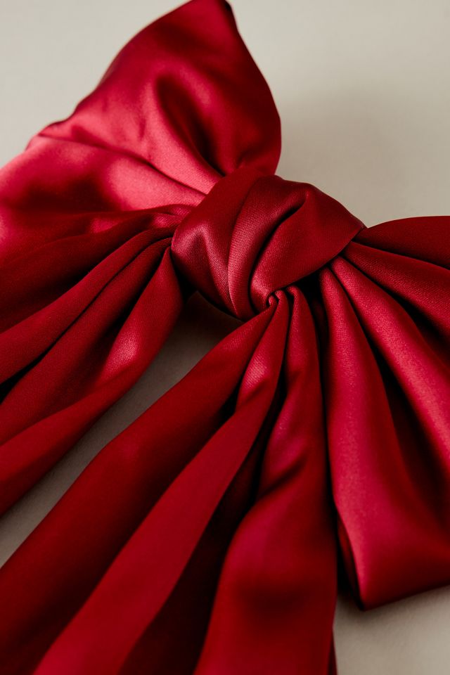 Satin Bow Barrette Hair Clip #1
