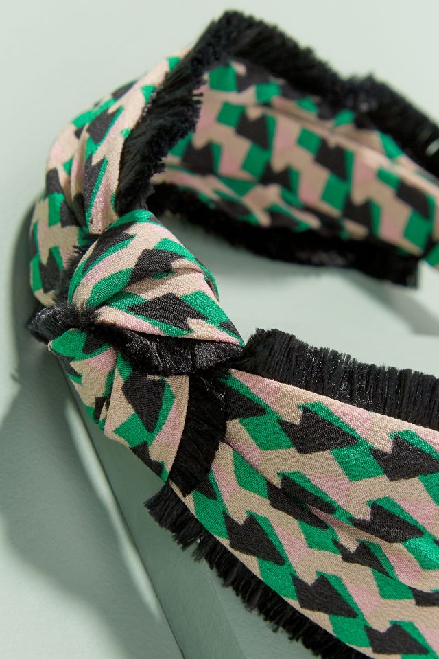Knotted Geometric-Print Headband #2