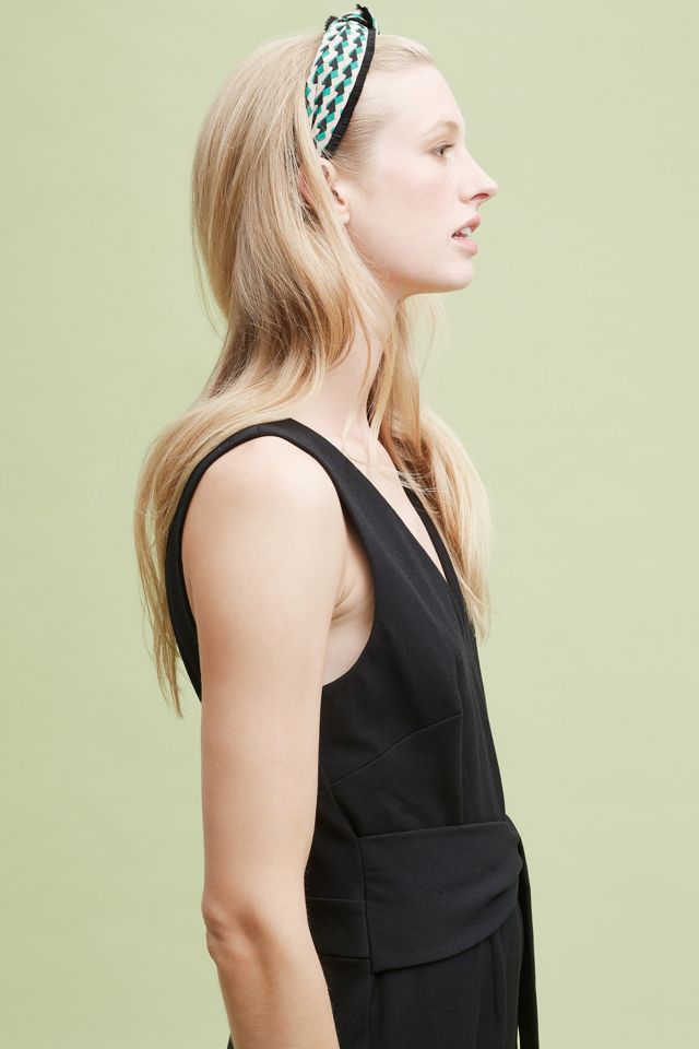 Knotted Geometric-Print Headband #3
