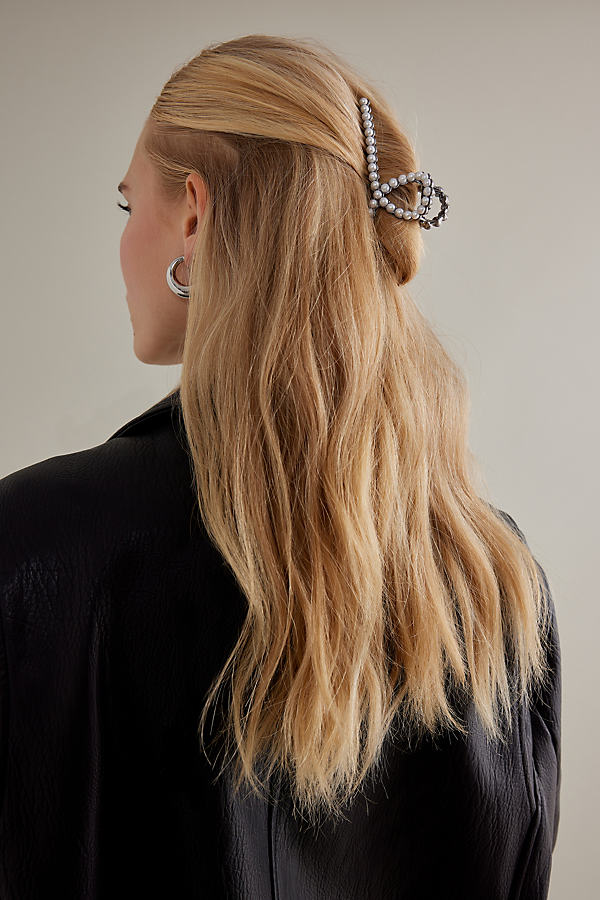 Pearl Metal Hair Claw Clip