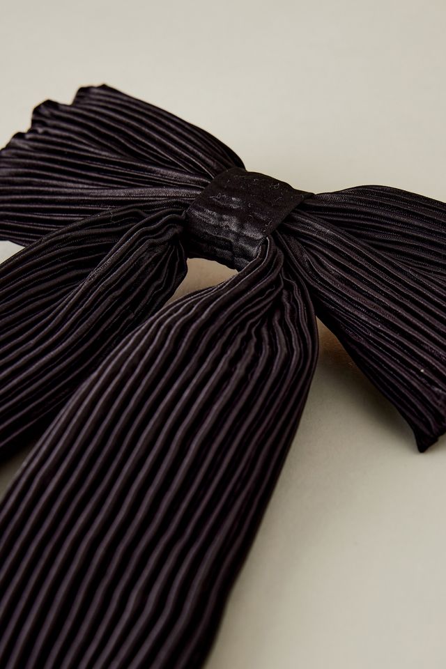 Pleated Bow Barrette Hair Clip #1