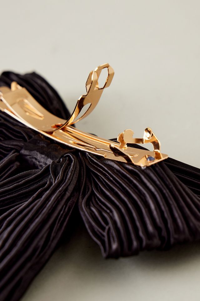 Pleated Bow Barrette Hair Clip #2