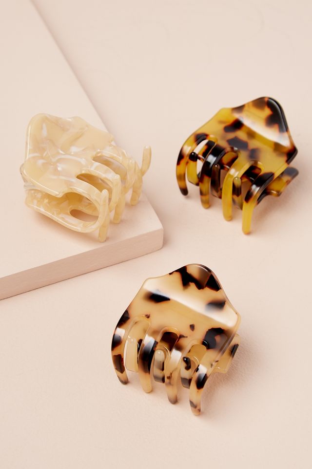 Set of 3 Tortoiseshell-Effect Hair Clips | Anthropologie UK