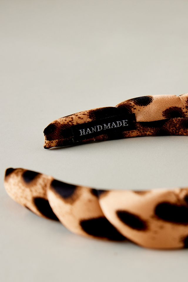 Satin Leopard Bubble Headband #1