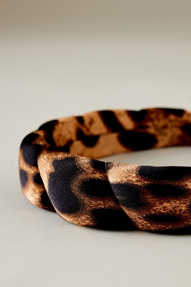 Satin Leopard Bubble Headband #2